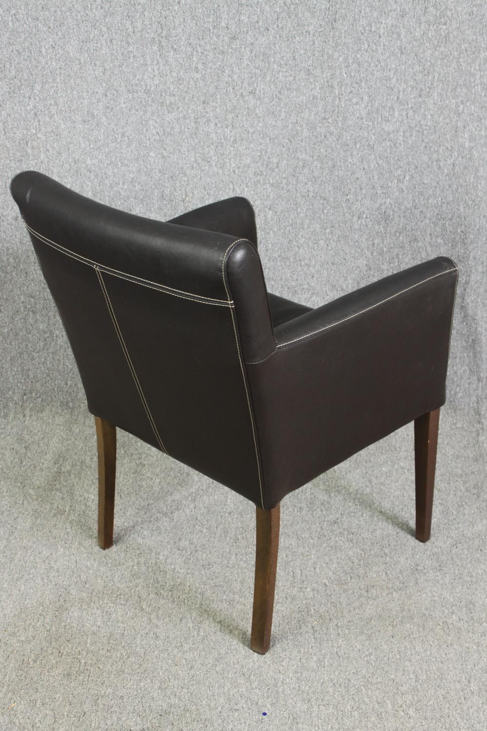 A set of four leatherette upholstered dining chairs. - Image 6 of 7