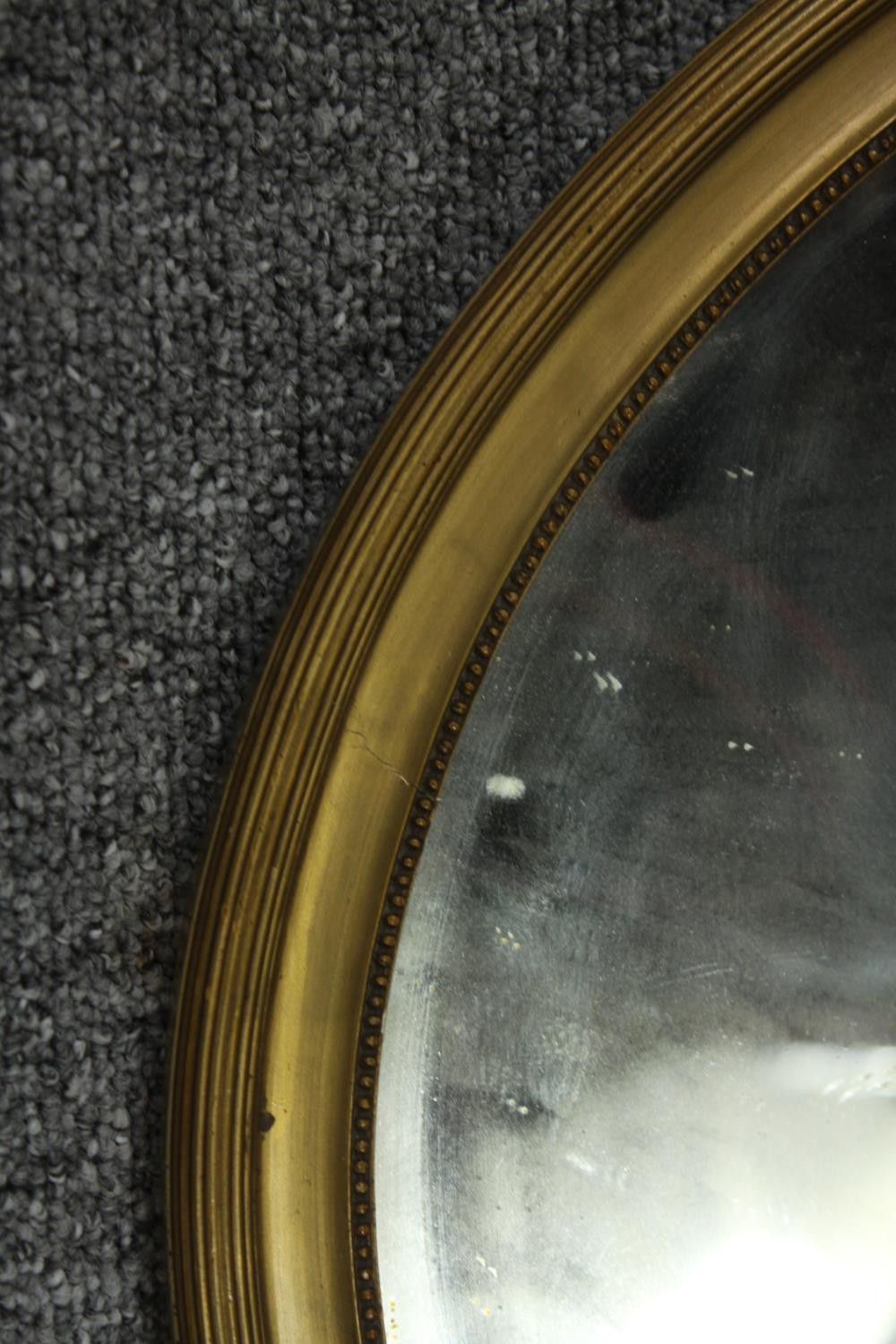 Two oval Georgian style giltwood and gesso mirrors, H.65 W.50cm. (largest). - Image 4 of 6
