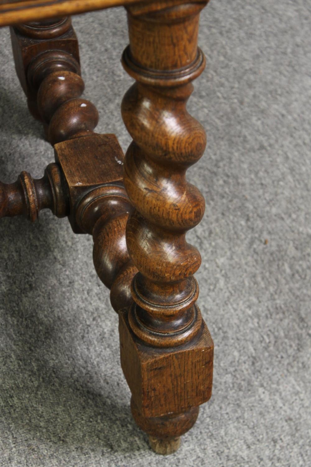 A Victorian carved oak side table, circa 1870, in the 17th century manner, with two frieze - Image 7 of 8