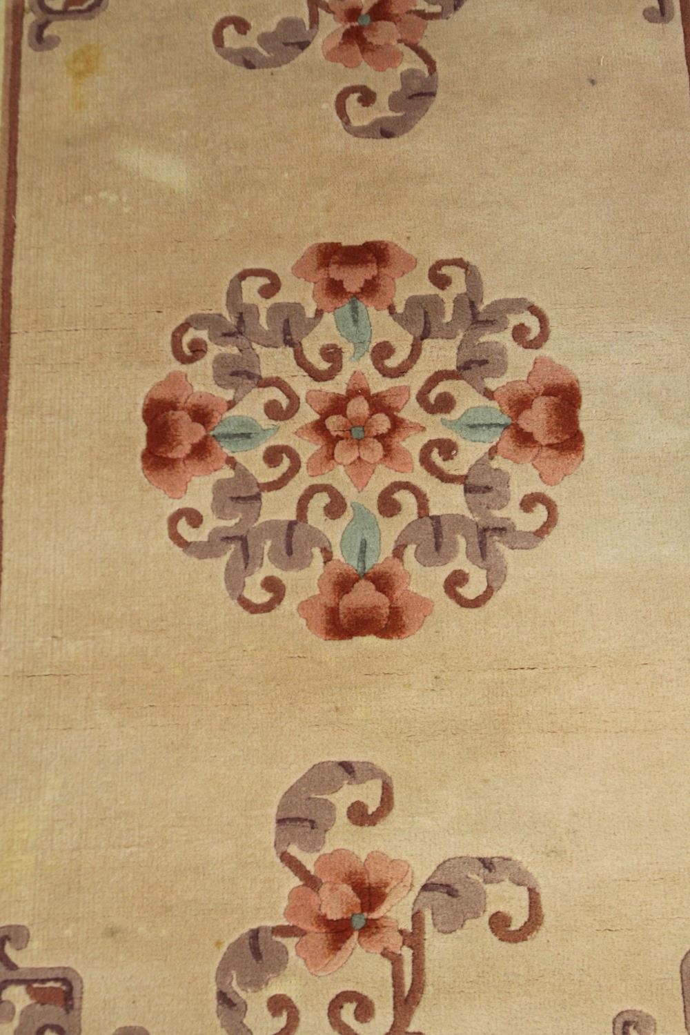 A Chinese style rug, with beige ground. L.163 W.92cm. - Image 2 of 4