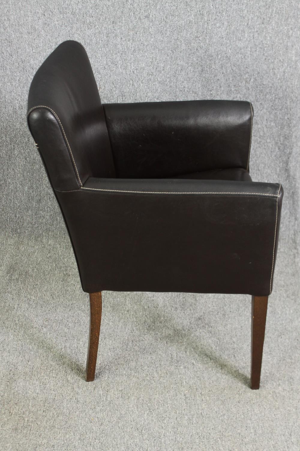A set of four leatherette upholstered dining chairs. - Image 5 of 7