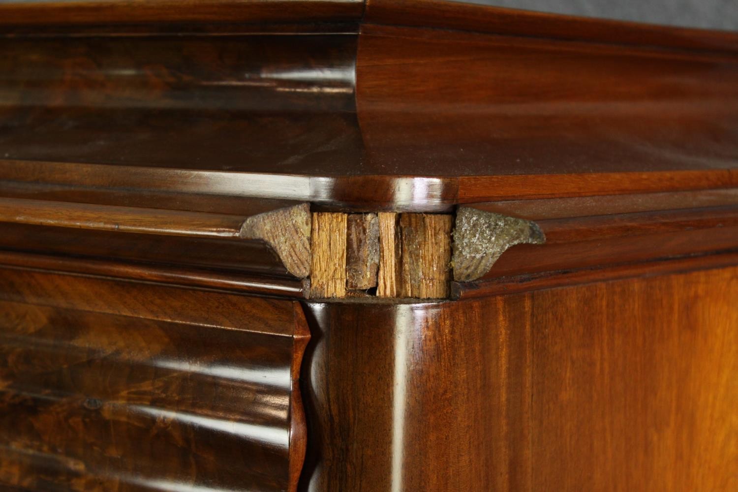 A French two sectioned walnut semanier, circa 1860. H.160 W.102 D.51cm. - Image 4 of 8