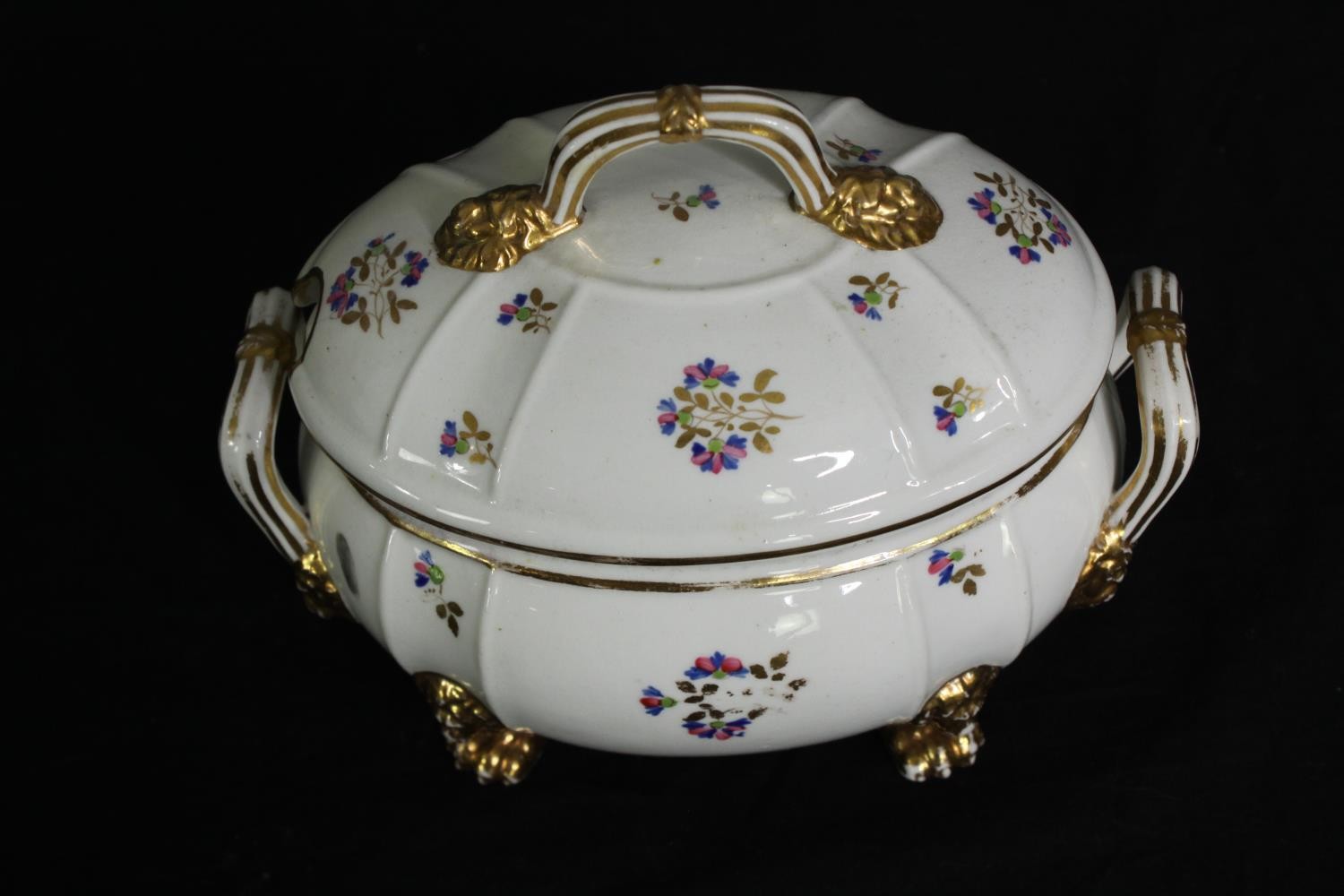 A group of four various 19th century tureens, including Derby and other Staffordshire porcelain, one - Image 4 of 15