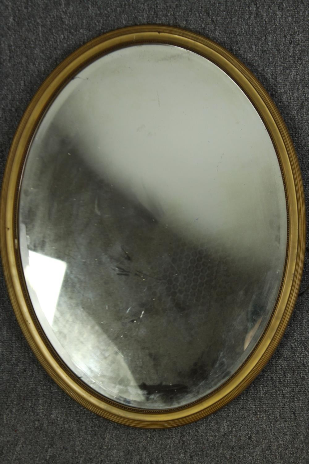Two oval Georgian style giltwood and gesso mirrors, H.65 W.50cm. (largest). - Image 3 of 6