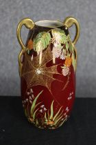 A Carltonware Rouge Royale vase. H.21cm.