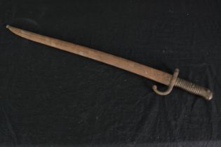 An 1866 pattern French Chassepot sword bayonet. L.71cm.