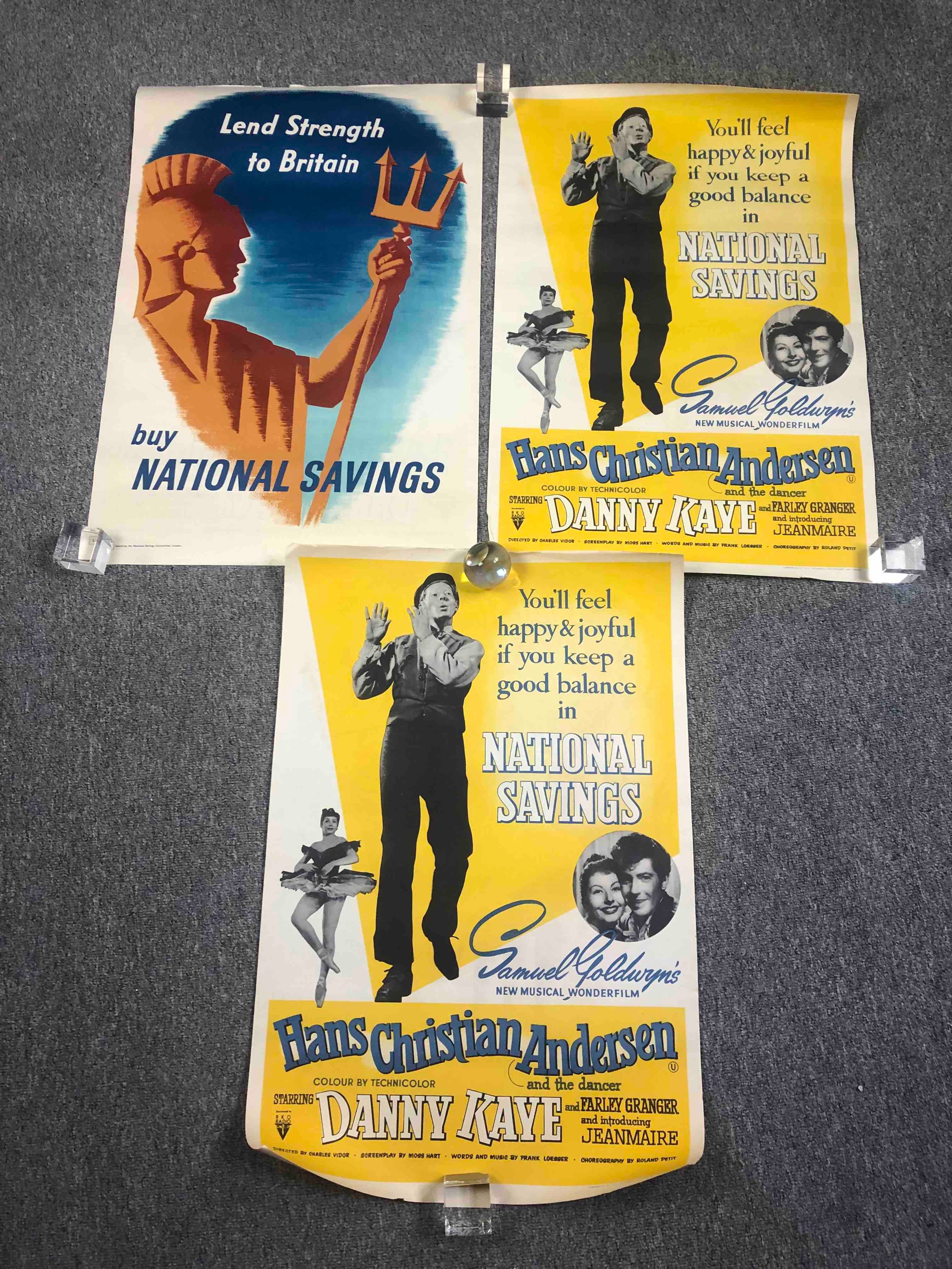 A group of six vintage film posters including Danny Kaye, together with National Savings advertising - Bild 5 aus 12