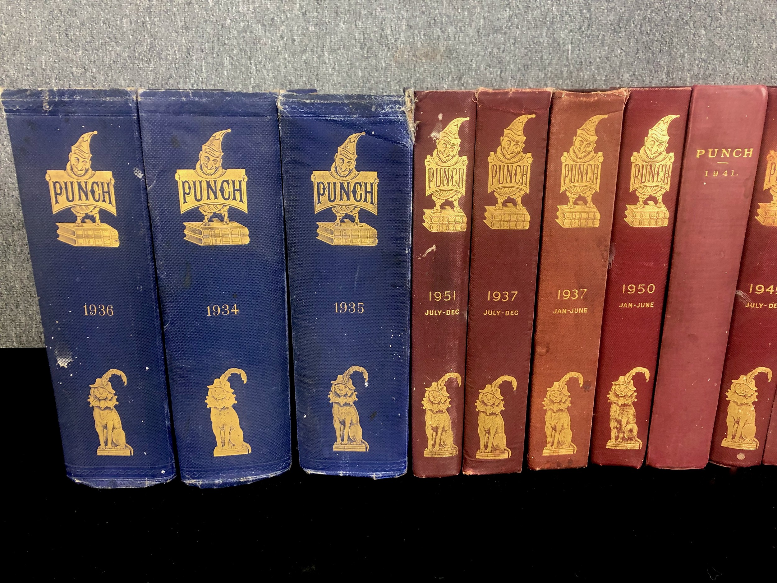 A collection of Punch volumes ranging in date from 1934-1953. H.28 W.22 D.8cm. (largest). - Bild 2 aus 8