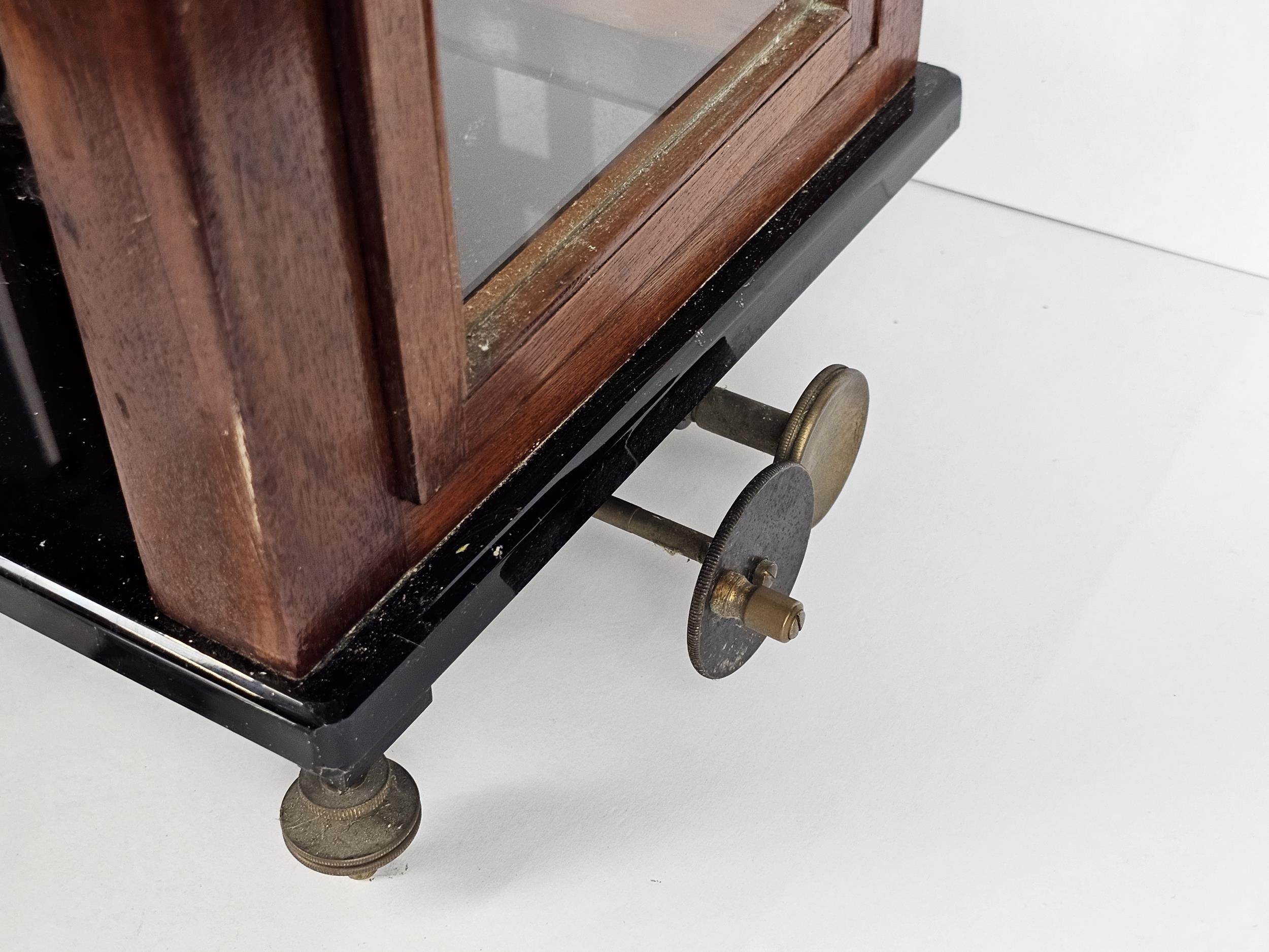 A set of early 20th century balance scales by Oertling (model number 48G.C.) in a mahogany case. H. - Image 7 of 8