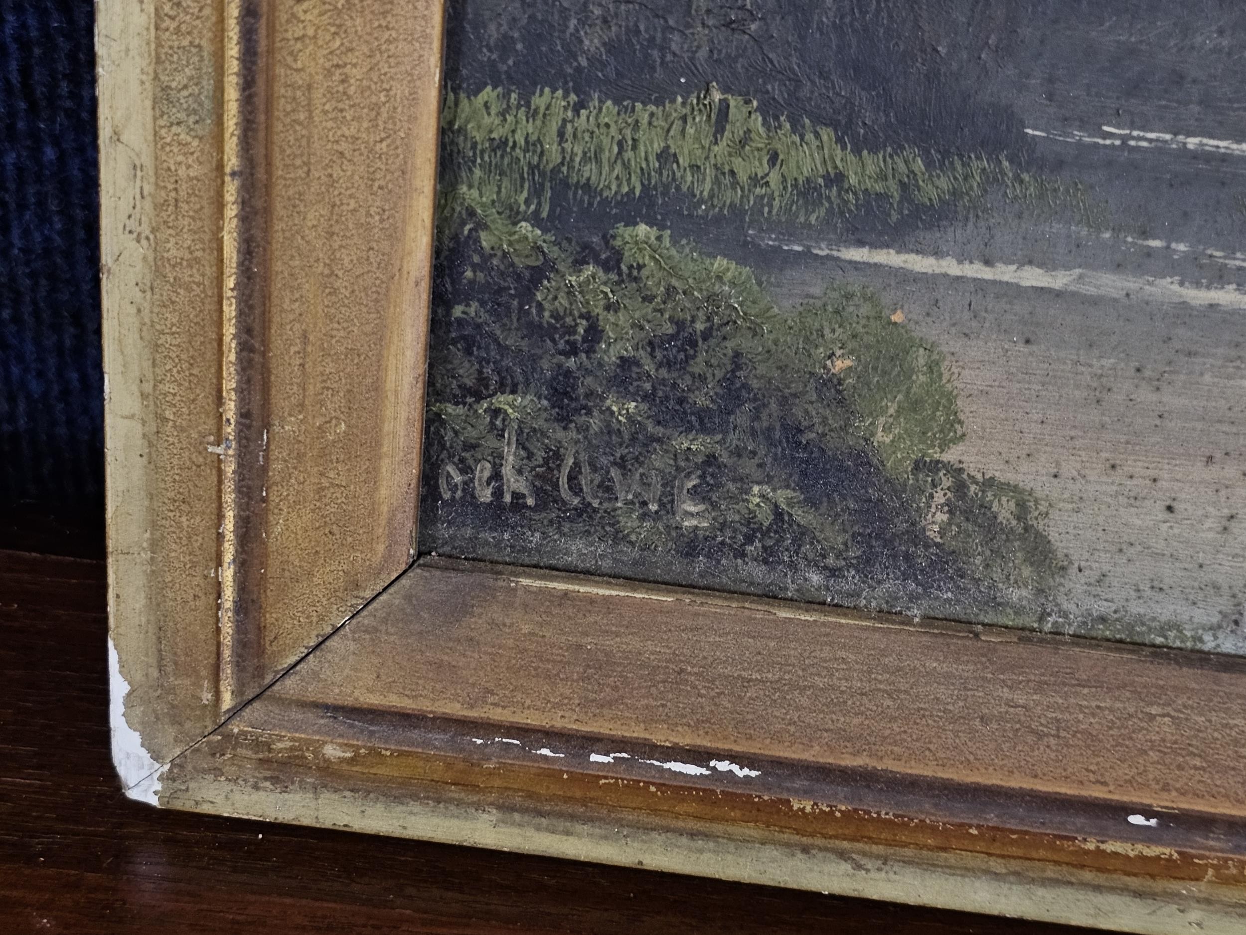 A 19th century Highland landscape, indistinctly signed, framed. H.29 W.37cm. - Image 4 of 8