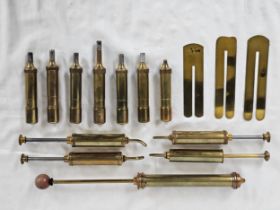 A quantity of brass airpumps and fitments