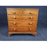 A Victorian mahogany chest, in two sections, possibly used for campaigns. H.95 W.99 D.55cm.
