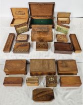 A good collection of wooden boxes late 19th/early 20th century.