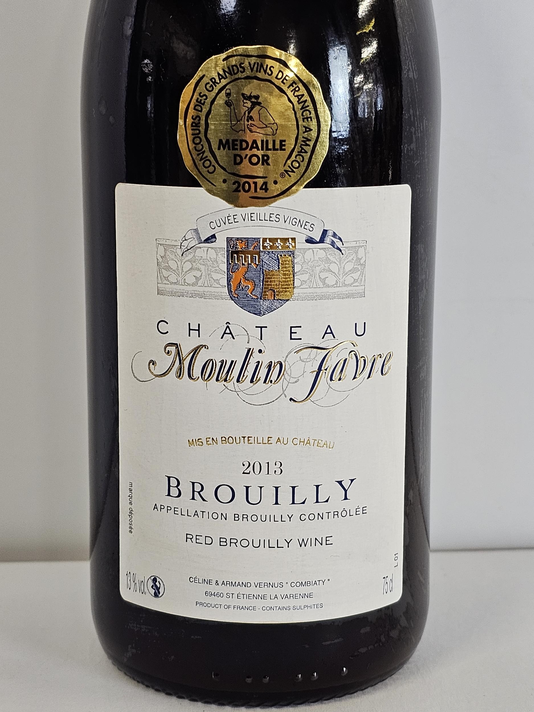 2013 Château Moulin Favre Brouilly Vieilles Vignes, Beaujolais, France. 75cl along with a 2012 - Image 4 of 8