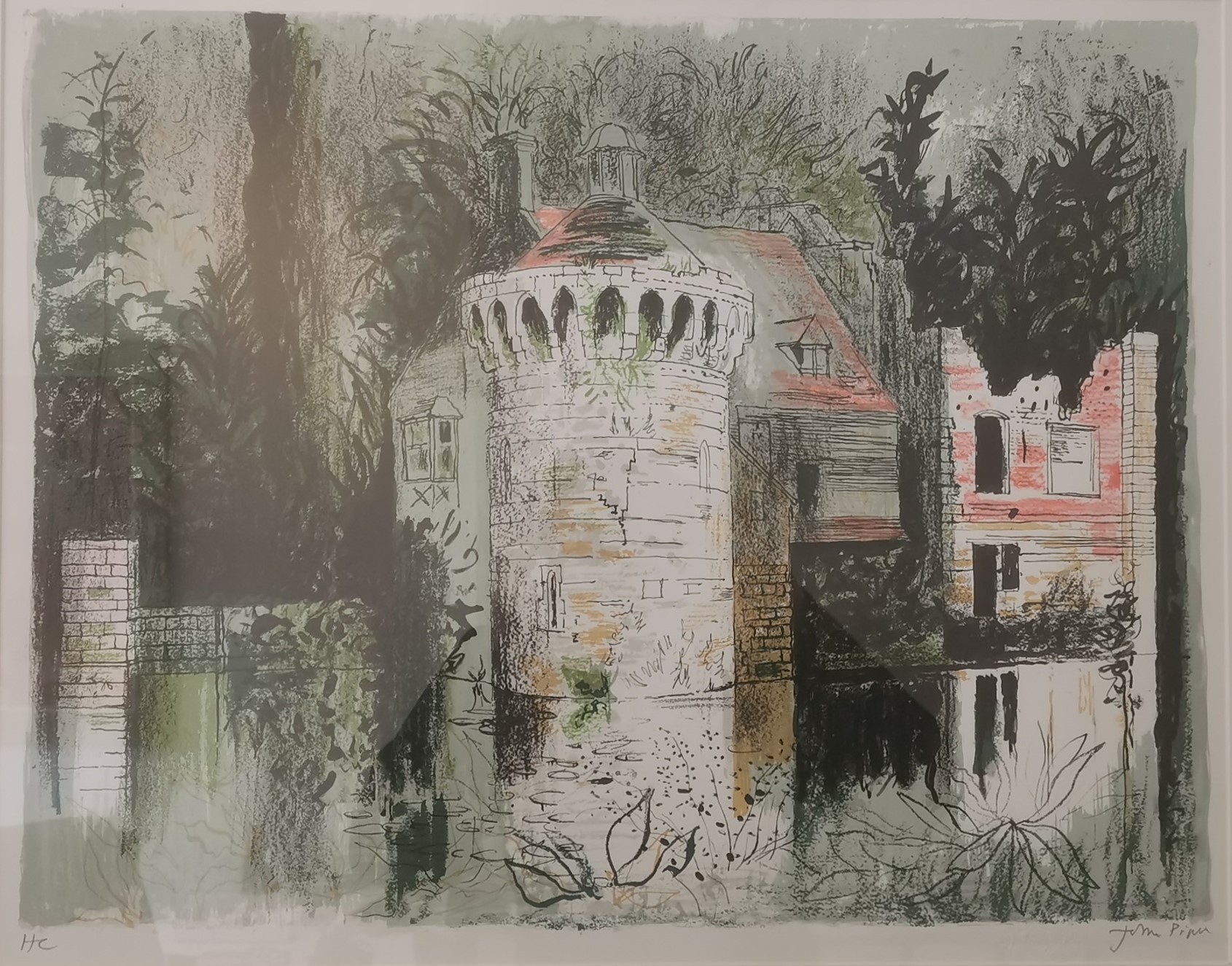 John Piper, British (1903 -1992), lithograph in colours, Hors D' Commerce, 'Scotney Castle, Kent',
