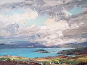 Sheila McLeod Robertson, British (1927 - 2020), oil on board, 'Drambuie, Wester Ross', signed and