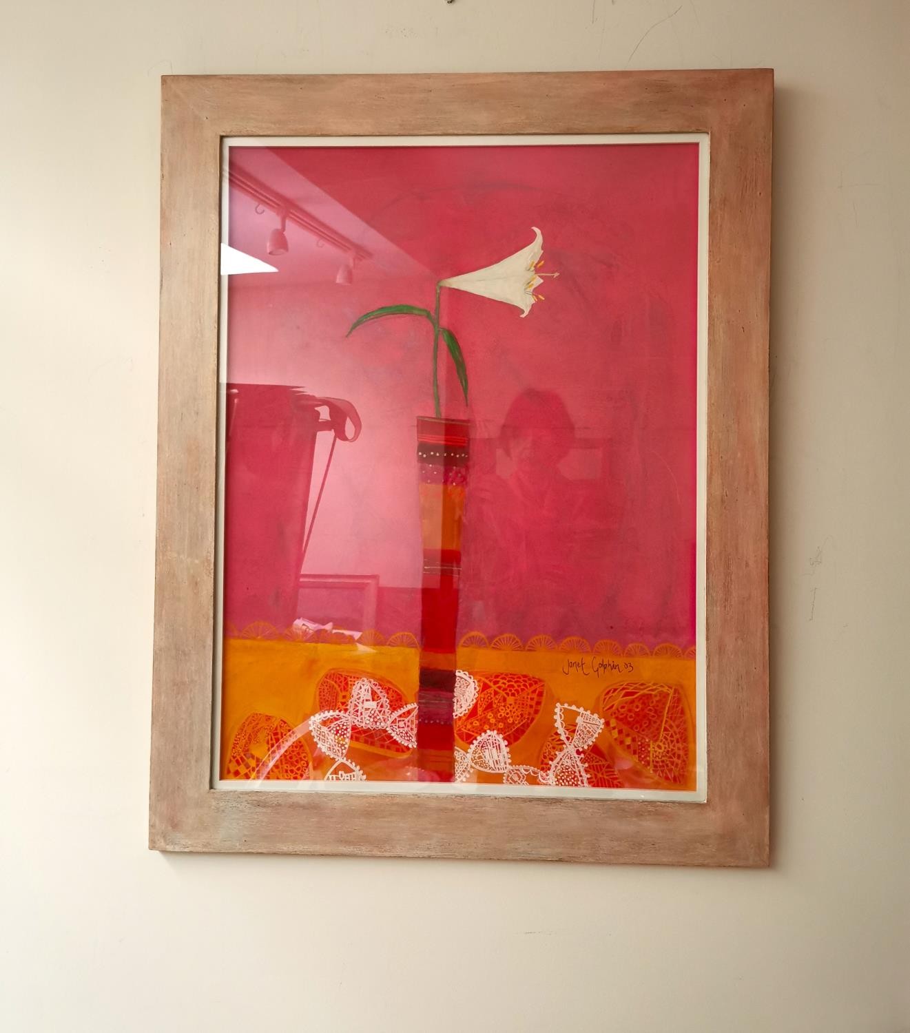 Janet Golphin (RWS, RBA), British, oil on board, titled 'Lily The Pink', signed and dated 03, - Bild 2 aus 9