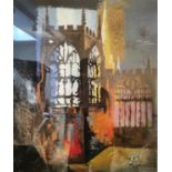 John Piper, British (1903 - 1992), screen-print of ' Interior of Coventry Cathedral ', printed