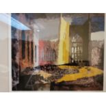 John Piper, British (1903 - 1992), screen-print of ' Interior of Coventry Cathedral ', printed
