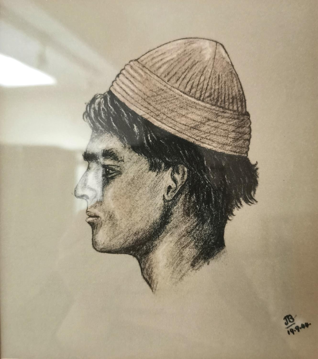 J. Bowen, artists proof lithograph of 'The boy in the red hat', from a series of drawings done while - Image 3 of 7