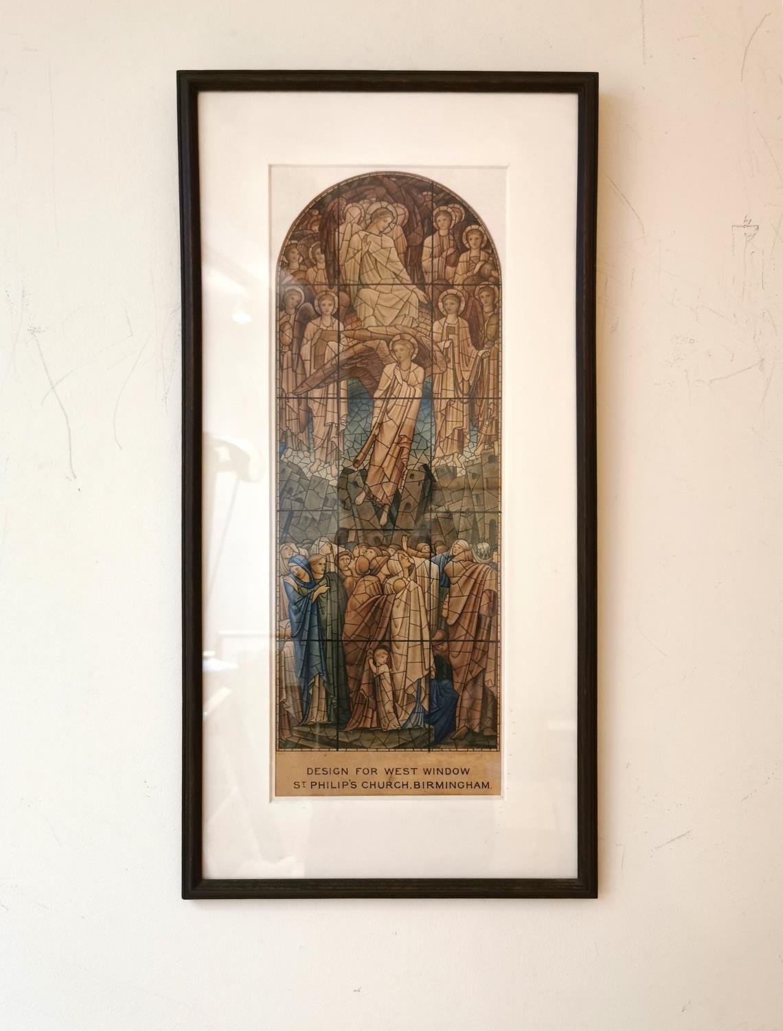 Thomas George Bowman, After Sir Edward Coley Burne-Jones, watercolour of the stained glass design - Image 2 of 6
