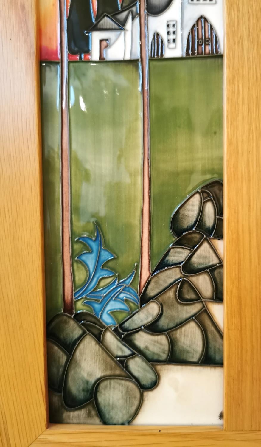 Kerry Goodwin for Moorcroft, Eventide House, The Gate, limited edition boxed pottery triptych, - Image 7 of 9
