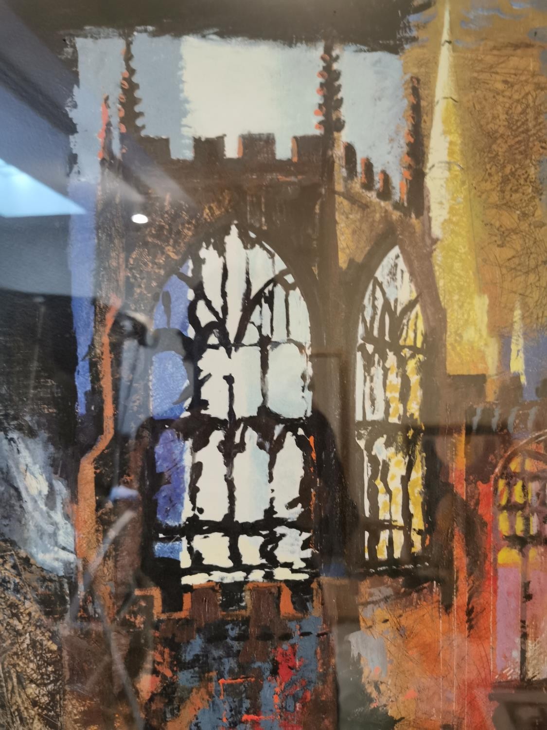 John Piper, British (1903 - 1992), screen-print of ' Interior of Coventry Cathedral ', printed - Image 7 of 9