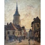 Pierre le Boeuff, French (1899 - 1920), oil on canvas, 'La Tour d' Herlage, Dinan', signed by