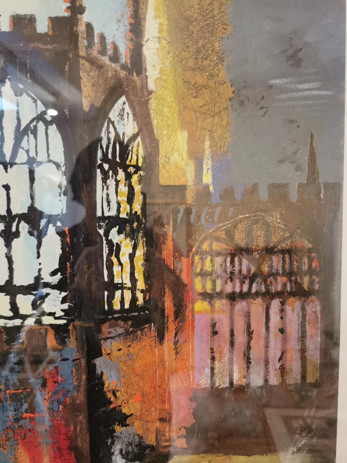 John Piper, British (1903 - 1992), screen-print of ' Interior of Coventry Cathedral ', printed - Image 8 of 9