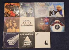 Qty of British prog vinyl records including Emerson, Lake & Palmer and Rick Wakeman. (11)