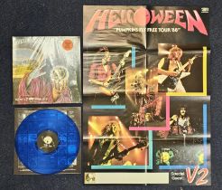 Helloween – Keeper Of The Seven Keys on Blue Vinyl with plastic protective wrap and original hype