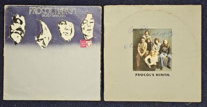 2 Procol Harum LPs, 1 with signatures (Signatures ca. 1975). (2)