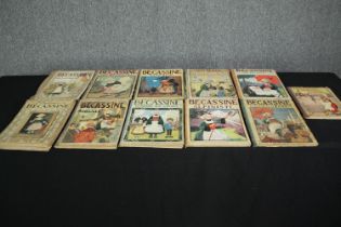 Becassine, a collection of eleven vintage comic books. H.31 W.23cm. (each).