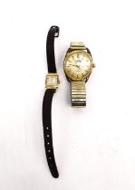 Two vintage Allaine automatic watches, a Gentleman's automatic Incabloc 18ct gold plated watch on