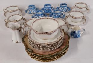 A group of various porcelain wares, including Limoges and Paragon.