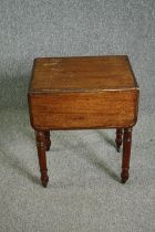 A George IV mahogany worktable, circa 1825. H.63 W.75 D.50cm.