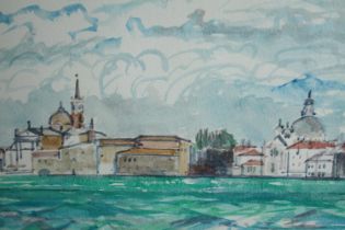 Diana Boyd, a watercolour, view of Venice, framed and glazed. H.48 W.58cm.