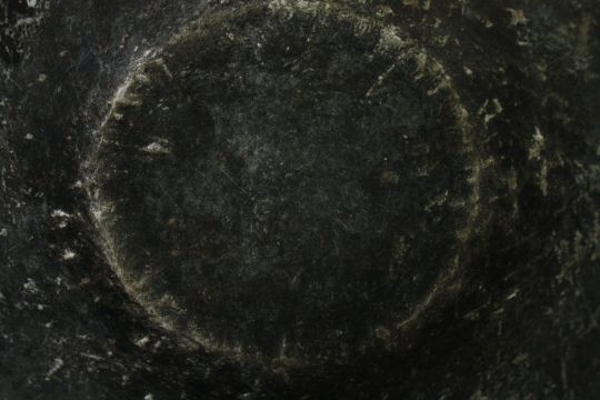 A polished stone fossil nautilus and another fossil carved into a bowl. L.25 W.20cm. (largest). - Image 7 of 8