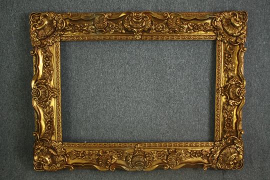 Two giltwood frames with gesso decoration. H.93 W.120cm. (largest). - Image 2 of 5