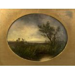 Guido Agostini (1865-1898), oil on board landscape, signed and dated. H.31 W.38cm.