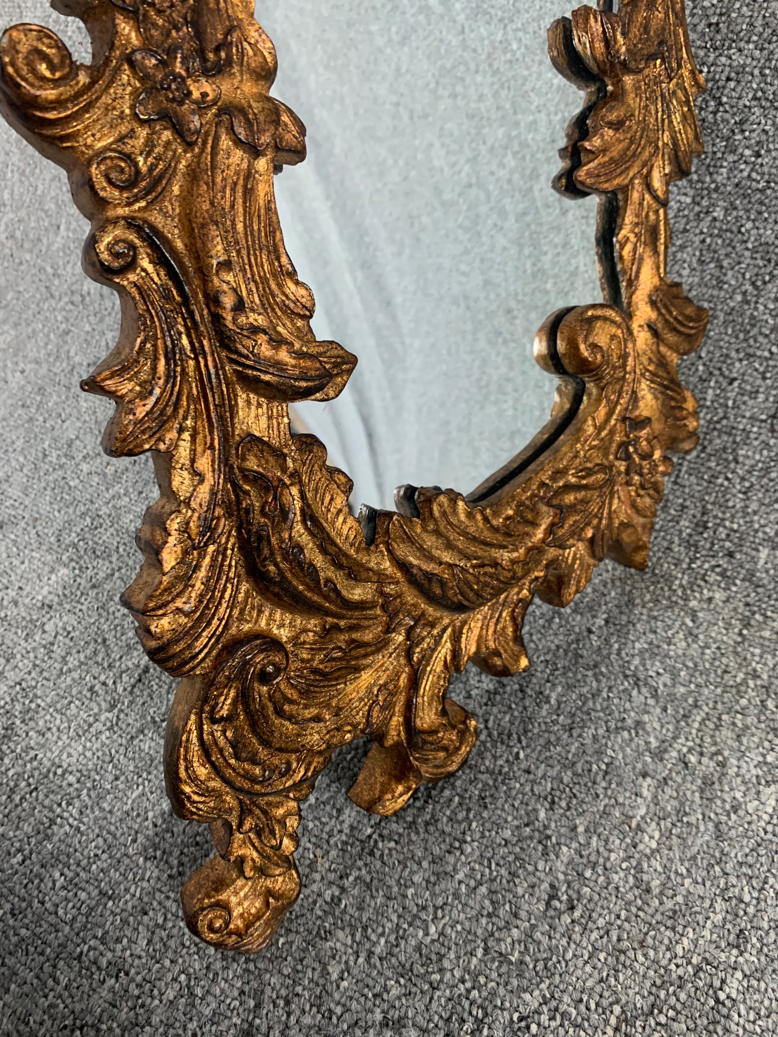 A 19th century style moulded gilt frame pier glass. H.82 W.30cm - Image 2 of 3