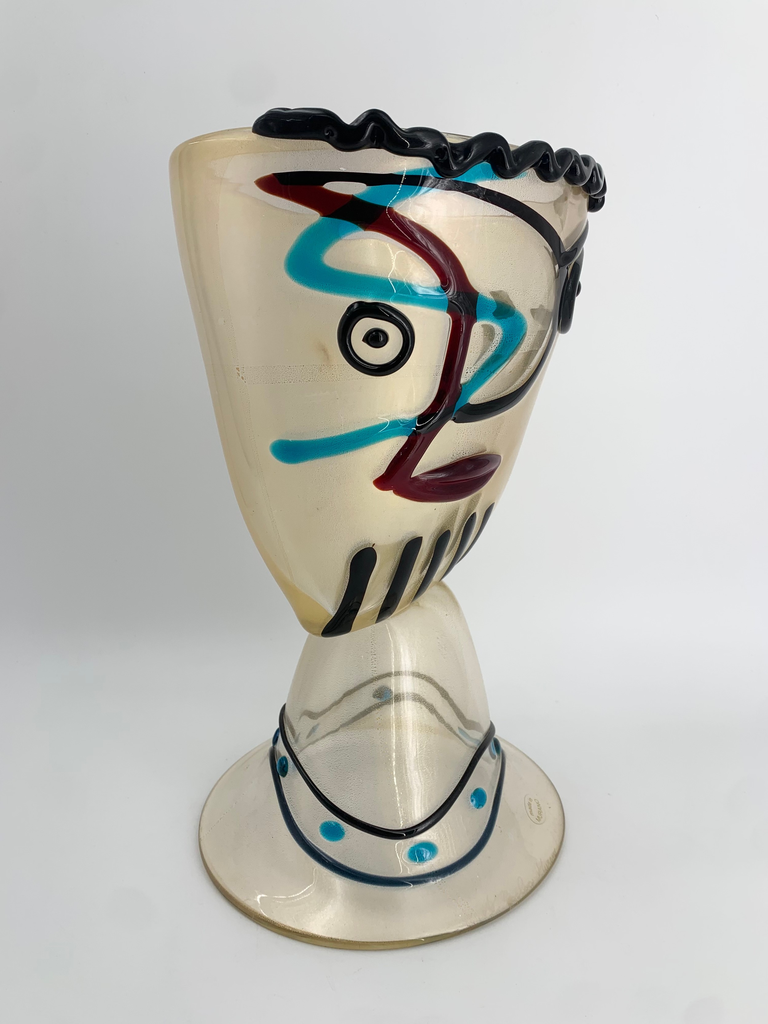 Alessandro Barbaro, 'Hommage à Picasso' a glass sculpture. Murano, Italy. Signed A. Barbaro, Murano. - Image 2 of 5