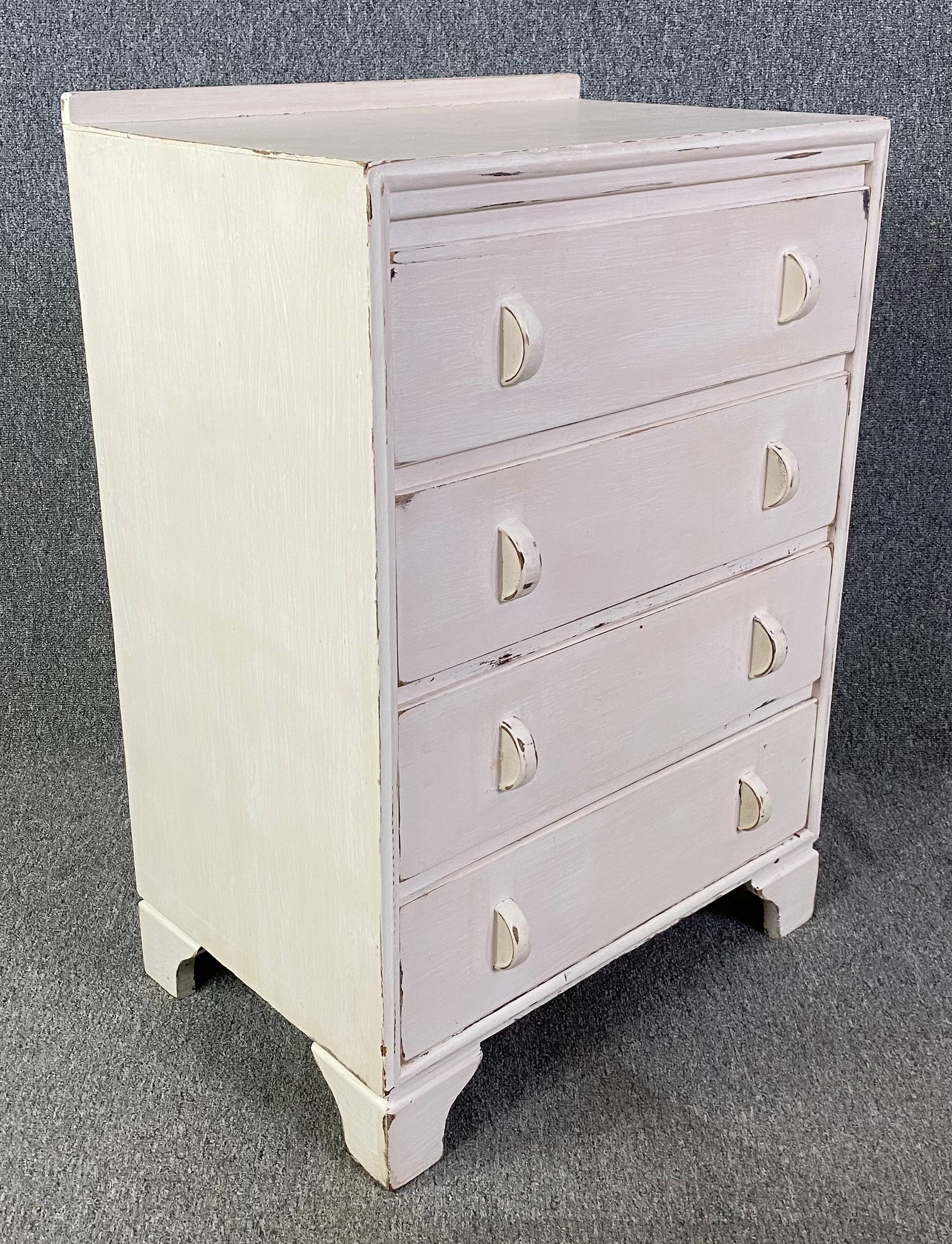 A mid century distressed painted Art Deco style chest of drawers, along with a contemporary - Image 5 of 9