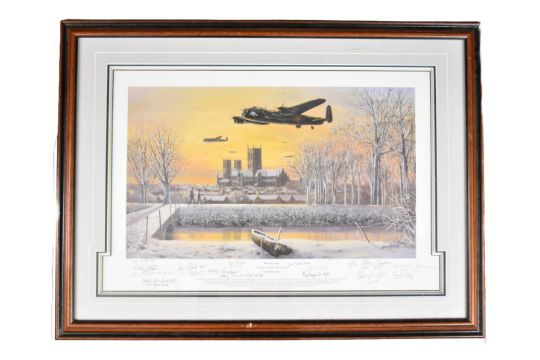 Two limited edition Philip West prints, A Tribute to Bomber Command, 617 squadron, each multi signed - Image 2 of 18