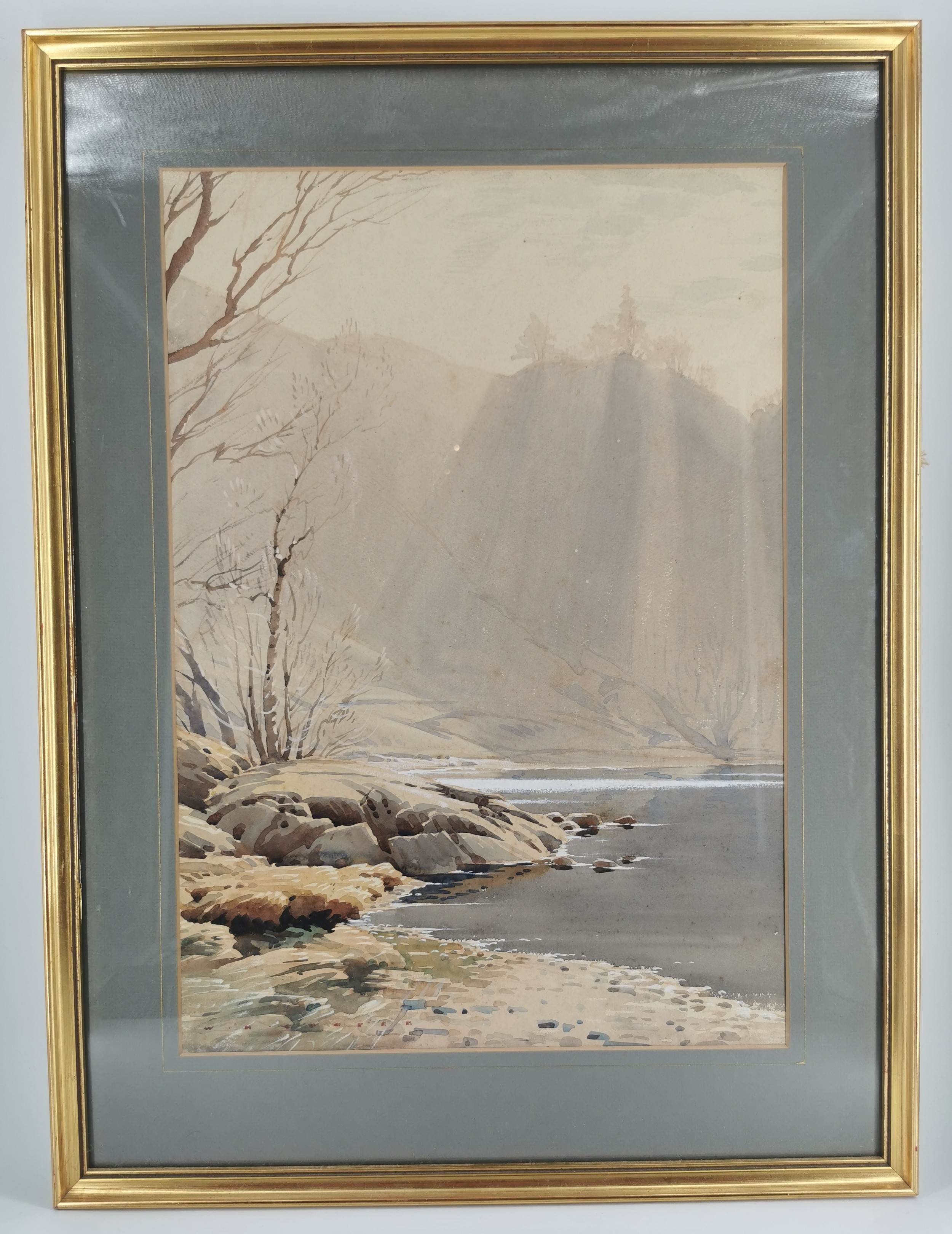 William Heaton Cooper (1903-1995), a framed and glazed watercolour, possibly of 'Penny Rock'. - Image 2 of 5