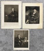 Three early 19th century engravings; portraits of Alexander Adam, John Clerk and Sir Walter Farquhar