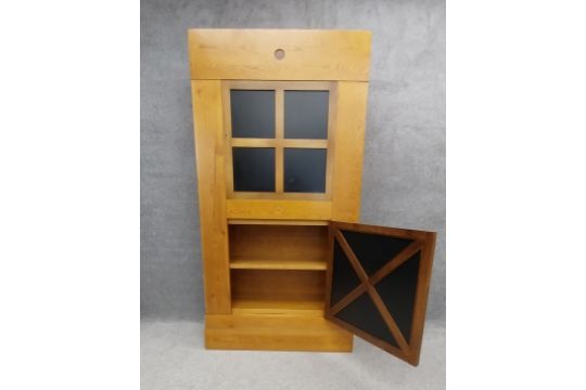 A contemporary fruitwood full height cabinet with composite laminate panel doors. H.203 W.105 D.42cm - Image 4 of 8