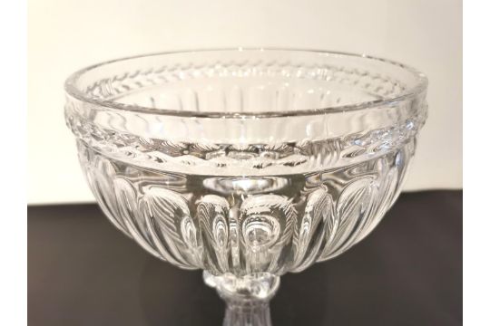 A glass pedestal bowl with classical motifs, and a large cut glass centre bowl. H.35 Dia.23cm - Image 4 of 8