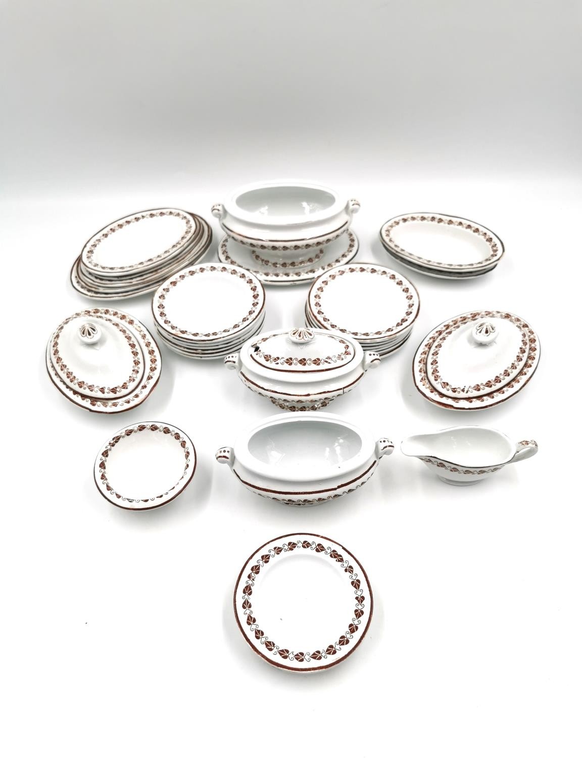 A 19th century Copeland child's miniature part dinner service to include three tureens (one lidded