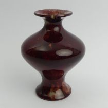 Royal Doulton flambe pottery vase by Nellie Garbutt, 11.5cm.